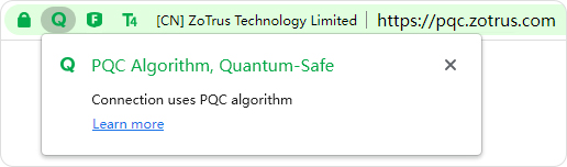 Supports Post-Quantum Cryptography HTTPS